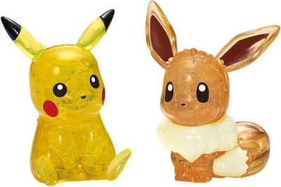 Rompecabezas de Cristal Rompecabezas 3D "Pikachu & Eevee" 48 Piezas Beverly 50247 Japón Foto 1 de 4