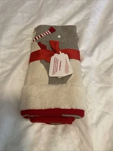 Crate & Barrel Wool Holiday Advent Calendar w\ Pockets Snowman 35x30 - Picture 1 of 12