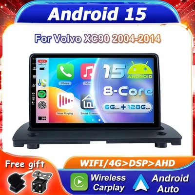 🌟6GB+128GB🌟 CarPlay GPS Android 15 Car Stereo DSP AHD For Volvo XC90 2004-2014 - Image 1 of 4