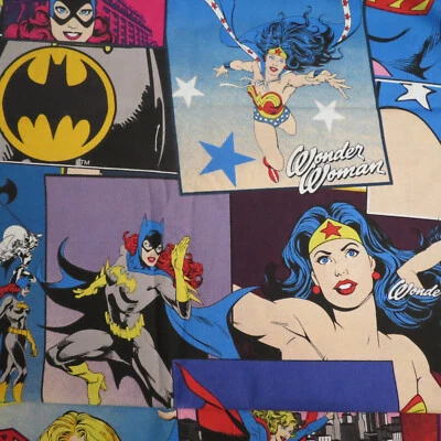 2 yards DC Comics “Femme Power” Wonder Woman, Bat Girl, Super Girl Fabric - Image 1 of 2