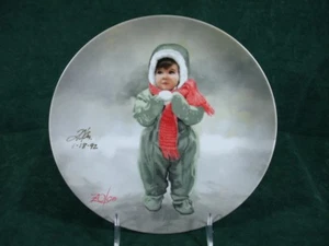 Donald Zolan Collector Plate WINTER ANGEL Hand Autographed Dated - Picture 1 of 3