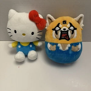 Hello Kitty Sanrio Plush & Aggretsuko by Sanrio Plush LOT of 2 - Picture 1 of 6