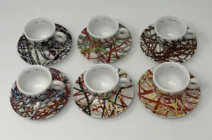 ILLY Collection Italian Riviera Espresso Taza Platillo 6 Tazas Firmadas 1996 JUEGO COMPLETO - Imagen 1 de 16