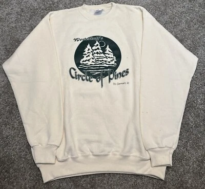 Sudadera de Colección Años 90 Westerhoffs Circle of Pines Tree Farm Wisconsin Cuello Redondo  Foto 1 de 4