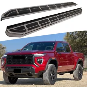 Aluminum Fixed Running Board fits for GMC Canyon 2023-2025 Side Step Nerf Bar - Picture 1 of 8
