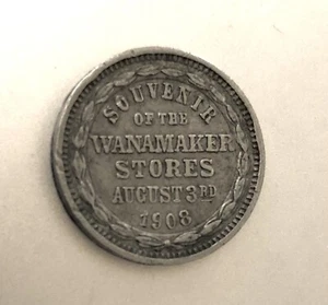 1908 Dept Store Token Wanamaker Stores Sign of Leadership Philadelphia  PA; Lion - Picture 1 of 3