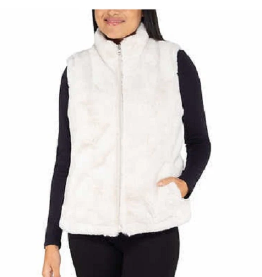 NUEVO Chaleco reversible Nicole Miller de piel sintética para mujer talla 3X Foto 1 de 2