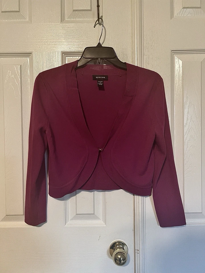 Suéter Spense Magenta Color Manga Larga Encogerse de hombros Pequeño Foto 1 de 3