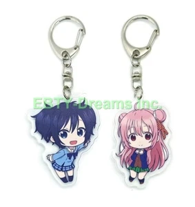 Set of 2 Happy Sugar Life Anime Acrylic Keychain Satou Matsuzaka, Shio Koube v1 - Picture 1 of 2
