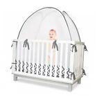  - Premium Baby Safety Crib Tent - Toddler Crib Topper to Keep Grey Chevron