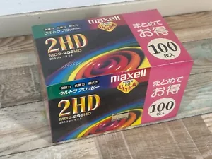 Seltene unbenutzte Maxell Ultra Floppy 2HD MD2-256HD 100er Set 1,6MB Japanisch Japan - Bild 1 von 3