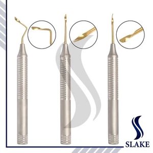 3 Pcs Screw Extraction Periotome Set Extraction Screw Kit Dental Gold - Picture 1 of 4