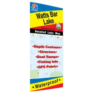 Mapa de pesca en lago Watts Bar-A411 - Imagen 1 de 1