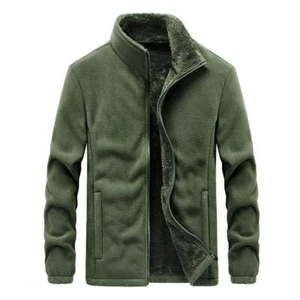 Men's Winter Fleece Parka Coat Casual Tactical Outwear Thick Warm Bomber Jacket - Picture 1 of 16