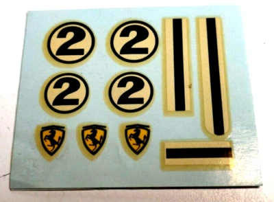 Hoja de calcomanías vintage Strombecker para Ferrari escala 1/32 Foto 1 de 2