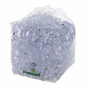 PMLAND Clear Acrylic Ice Rocks Crystals Cubes Gems 3lbs Bulk Bag for Table Decor - Picture 1 of 4