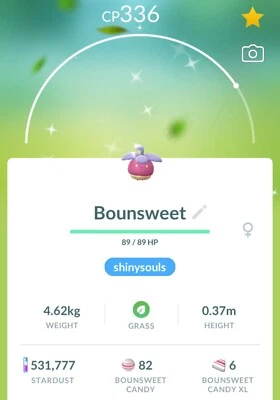 Pokémon Go Shiny Bounsweet Trade! Reg Or 30 Day Friends! *See Description* - Image 1 of 2