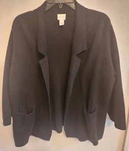 Chicos Größe 2 Pulloverjacke schwarz - Bild 1 von 6