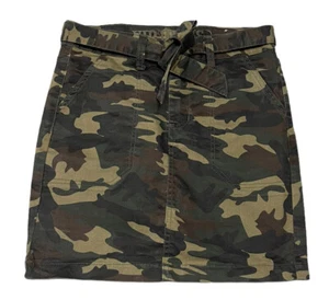 VIP Jeans Camo Skirt Size M Medium Women Button Plus Tie Front - Picture 1 of 8