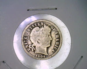 1904 Philadelphia Mint Silver Barber Dime - Picture 1 of 6