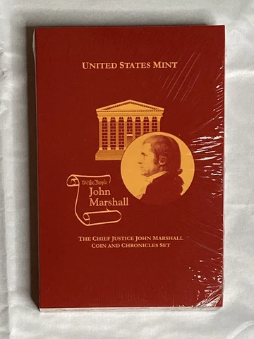 2005 us mint chief justice john marshall silver coin and chronicles set - sealed Cover