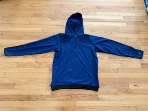 Sudadera con capucha Cremieux Club 38 para hombre cuarto grande 1/4 cremallera azul/negro excelente - Imagen 1 de 10