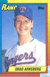 1990 (RANGERS) Topps Traded Tiffany #3T Brad Arnsberg /15000