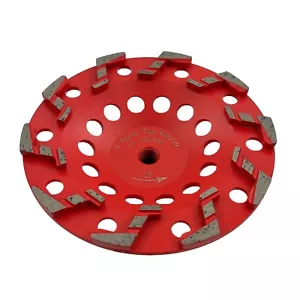 Ruedas de taza de concreto de molienda de diamante agresivo de 7" eje de 5/8"-11 grano #18/20 - Imagen 1 de 8