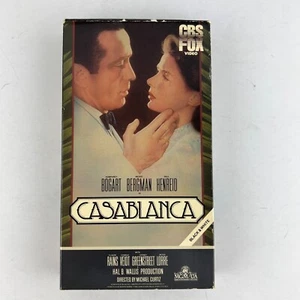 Casablanca Bogart Bergman Black & White 1983 CBS/Fox VHS Video Edition - Picture 1 of 2