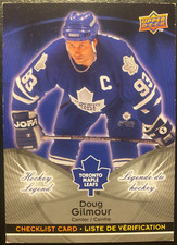 Doug GILMOUR 2009-10 Upper Deck #CL6 Toronto Maple Leafs Checklist