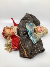 Vintage Red Riding Hood and Grandma Topsy Turvy Doll 15”