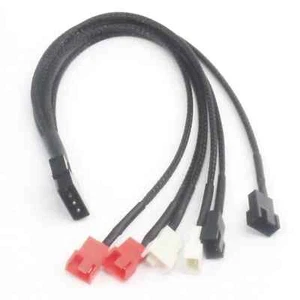 HUB big 4pin to 3pin / 4pin fan speed down line 12V 7v 5v - Picture 1 of 5