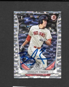 Bradley Zimmer MLB autografiado firmado TOPPS BOWMAN Indians DP17 2014 - Imagen 1 de 1