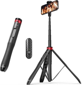 ATUMTEK 1,3m Selfie Stick Stativ, All in One ausziehbares Telefon Stativ Ständer mit - Bild 1 von 9