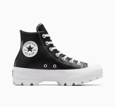 Nuevo en caja Botas Converse Chuck Taylor All Star High Top Cuero con Tacos Negras Foto 1 de 4