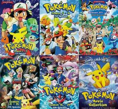 DVD English Version POKEMON SERIES (Season 1 - 25  + 21 Movies)  All Region DHL - Image 1 of 4