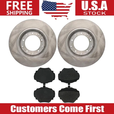 Rear Brake Rotors + Brake Pads Set for 1994 1995 1996 -1998 Land Rover Discovery - Image 1 of 4