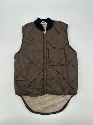 VTG Ted Williams Vest Brown Sears Roebuck  80s USA Hunting Fishing Quilted M's S - Image 1 of 4