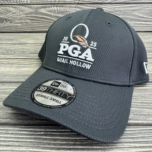 New Era 39Thirty 2025 PGA Champ Quail Hollow Grey Fitted Hat Cap Size XS/S - Picture 1 of 10