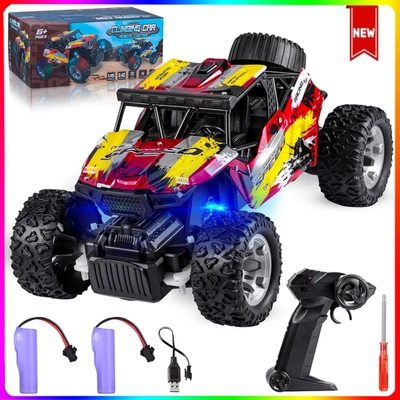 Ferngesteuertes Auto RC Geländewagen mit LED Leuchten Rennauto Kinderspielzeug - Bild 1 von 4