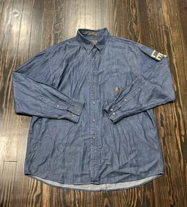 Pendleton Rodeo Denim Shirt Men’s XL Blue Tencel Cotton - Picture 1 of 5