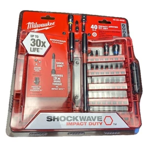 Milwaukee 40-teiliges Schlagschrauber-Bit-Set 48-32-4008 Shockwave Impact Duty NEU - Bild 1 von 8