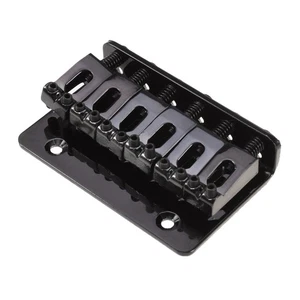Hardtail feste Brücke mit Schraubenschlüssel für 6-saitige E-Gitarre (schwarz) - Bild 1 von 12