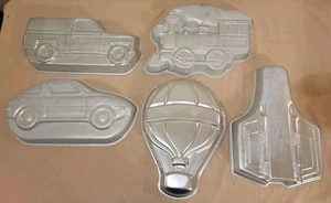 VTG • Wilton • Misc Vehicle • Aluminum Cake Pan Molds • Lot Of 5 • Exc Cond! - Picture 1 of 7