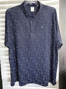 Callaway Herren OPTI-DRI Performance Golf Poloshirt - Größe XXL - Blau/Weiß - Bild 1 von 11