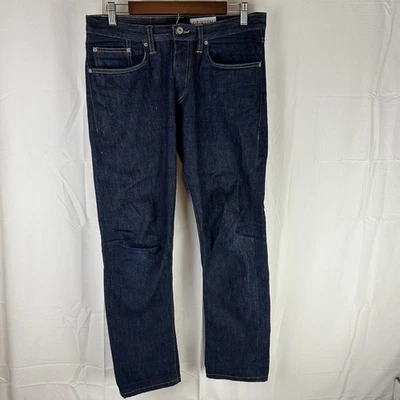 Jeans Gustin Para Hombres 33x29 Azul Ribete Calce Ajustado California Denim Botón Mosca EE. UU. Foto 1 de 4