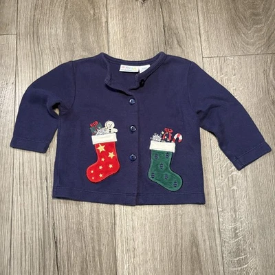 Miniwear Vintage Natal Férias Cardigã Suéter Anos 90 Tamanho 12 Anos 90 Meias - Imagem 1 de 4