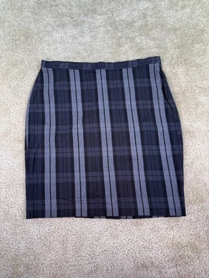Saia Lápis Dockers Feminina Tamanho 10 Xadrez Urze Mini Escritório Carreira C930 - Imagem 1 de 4