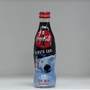 COCA - COLA GLASS BOTTLE 250ml.  100 years Korea Edition. 1990's - Picture 1 of 4