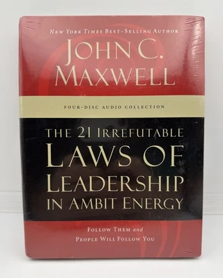 21 Irrefutable Laws of Leadership in Ambit Energy JOHN C MAXWELL 4 AUDIO CDS NEW - Image 1 of 2